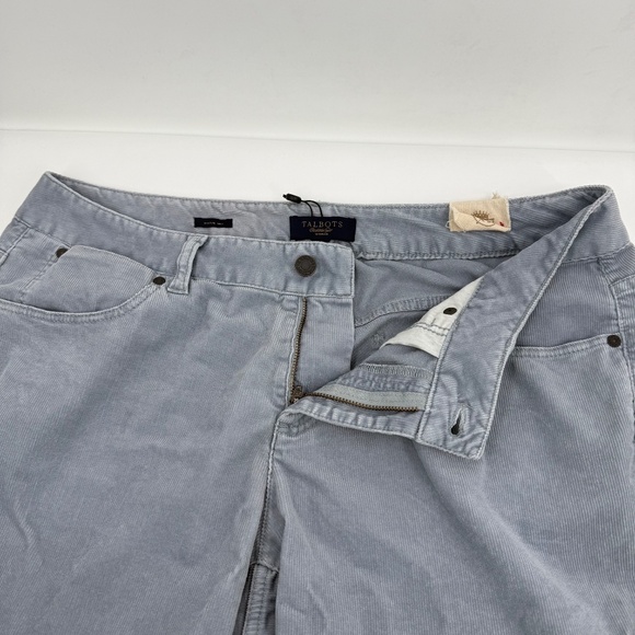 Talbots Pants Women 14W NEW Blue Corduroy Signature Ankle Hippie Boho 90s - Picture 7 of 15